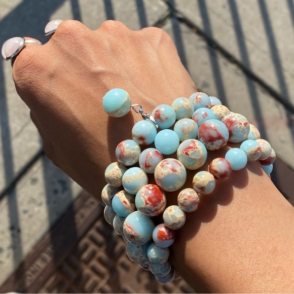 Imperial Jasper stretch bracelet 10mm - Picture 4 of 5